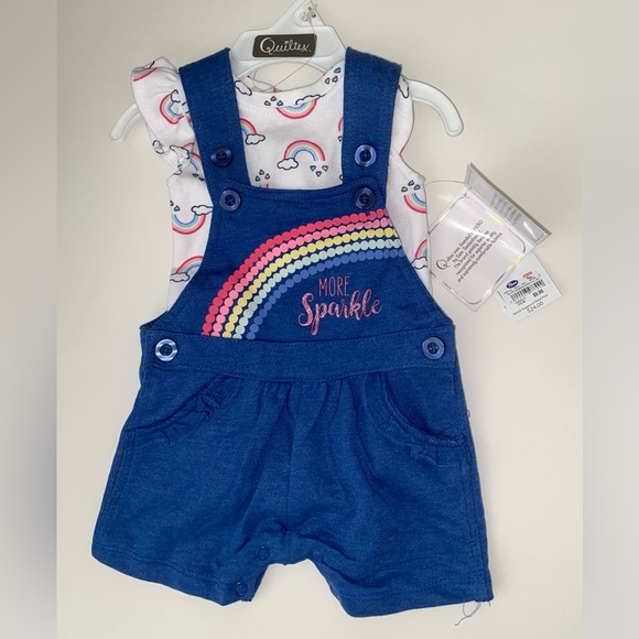 Quiltex Baby Girl Jumper with Creeper Size 0-3 Months - Picture 2 of 3